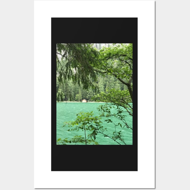 Cabin on the Lake and in the Forest Wall Art by ephotocard